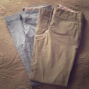2 pair J Crew city fit chinos